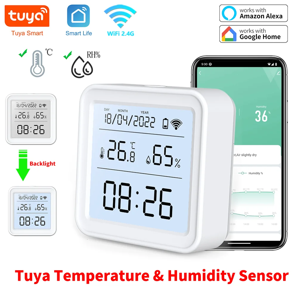 Digital Hygrometer Probe - Tuya New WiFi Temperature Humidity Sensor