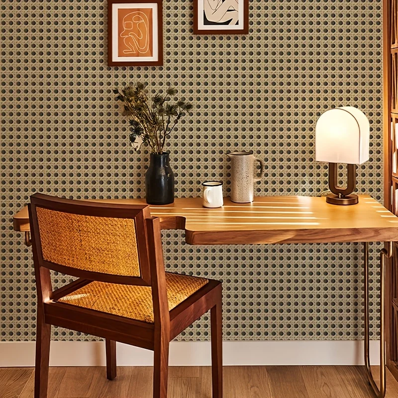 45cm Retro Rattan Pattern Self – Pvc Panel Background recenzja i cena