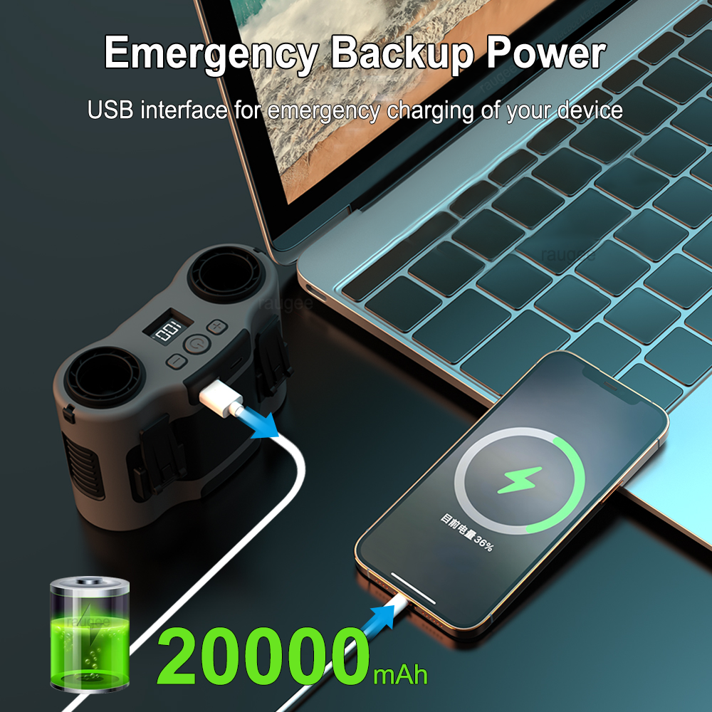 20000mAh Waist Fan Portable Ou – Timer Dual Outlet recenzja i cena