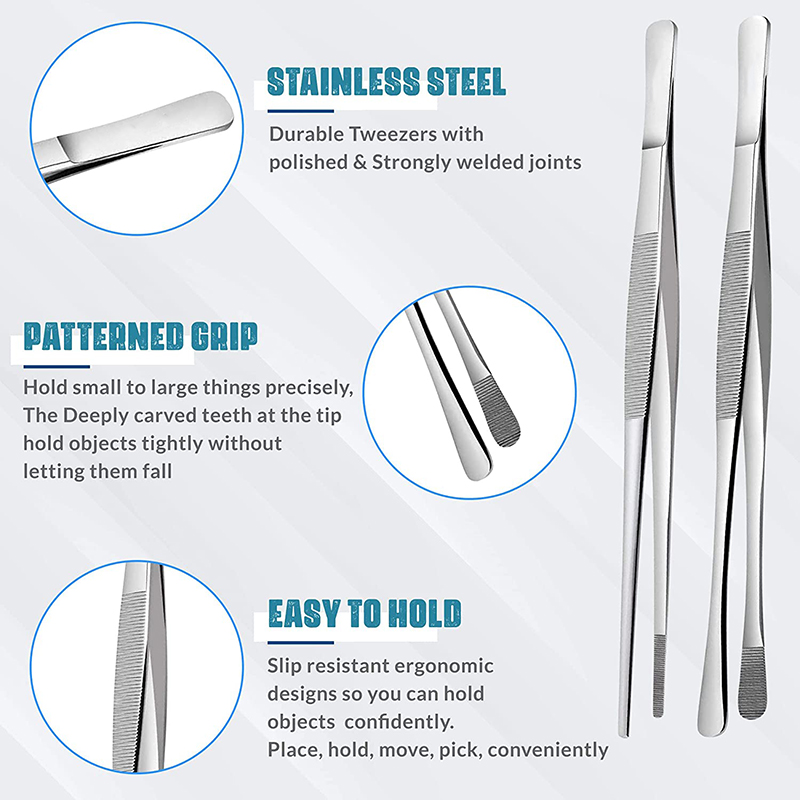 2Pcs 12-Inch Kitchen Cooking T – Feeding Tong Stainless recenzja i cena