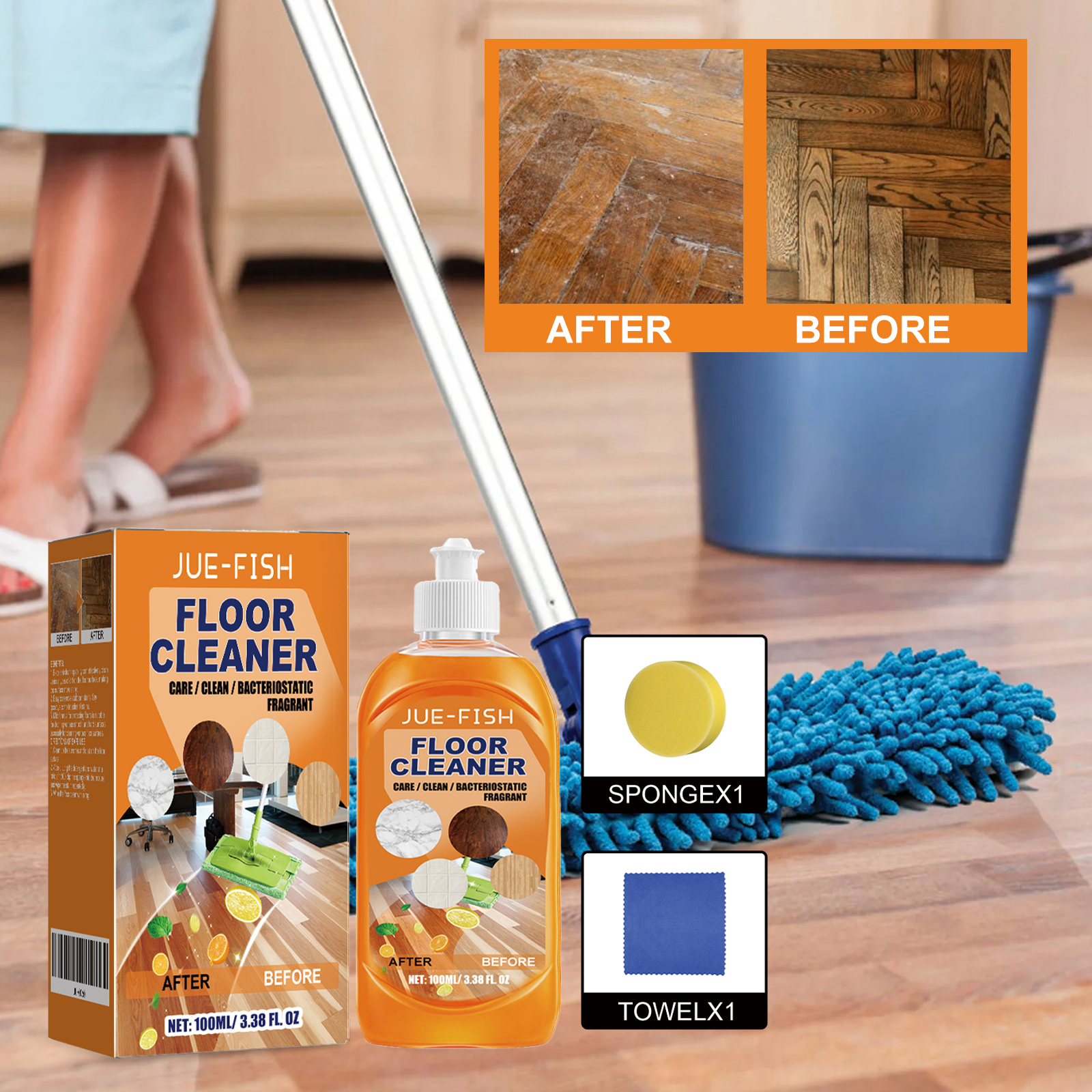 Jue Fish Floor Cleaner Set For – Ceramic Tile Floor recenzja i cena