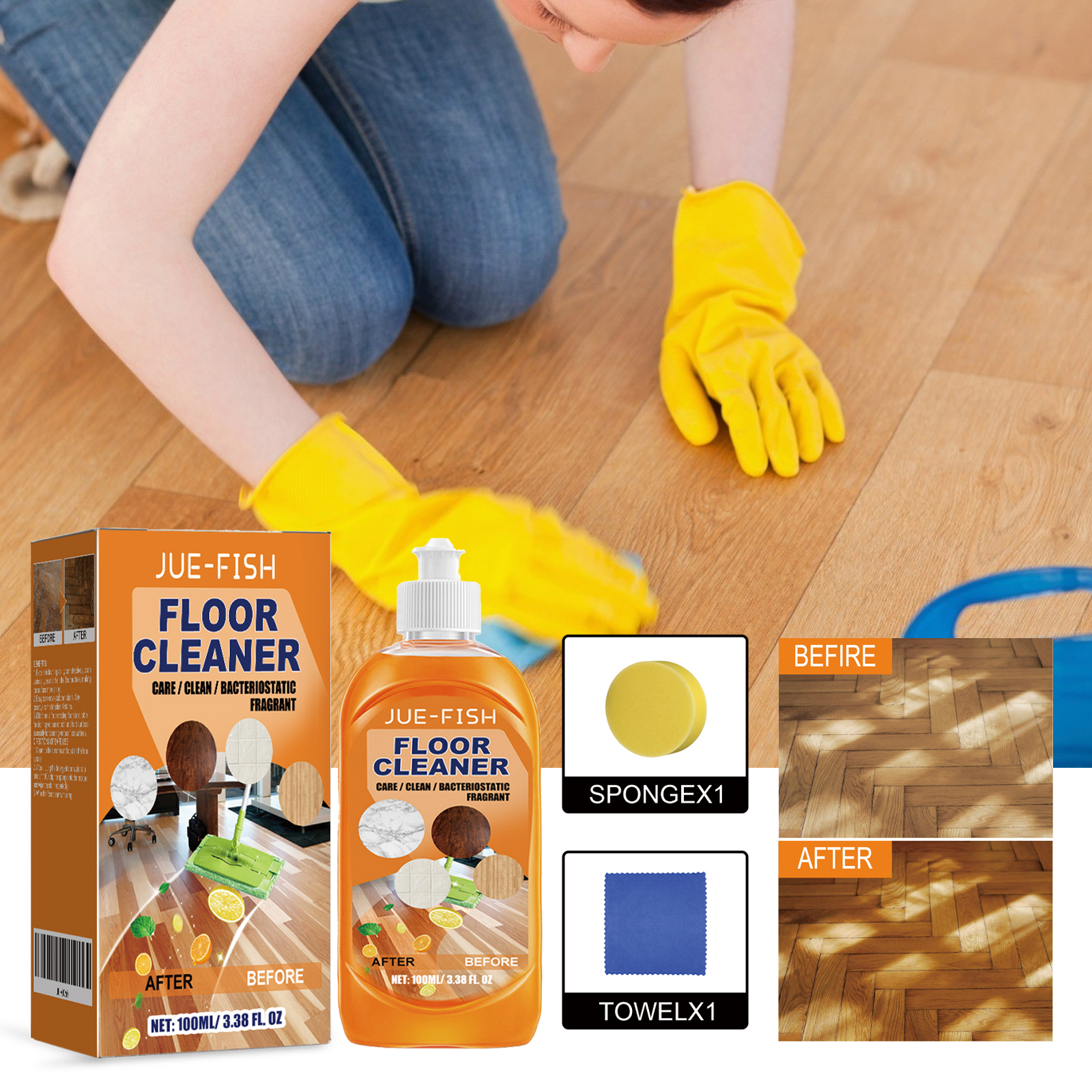 Jue Fish Floor Cleaner Set For – Ceramic Tile Floor recenzja i cena