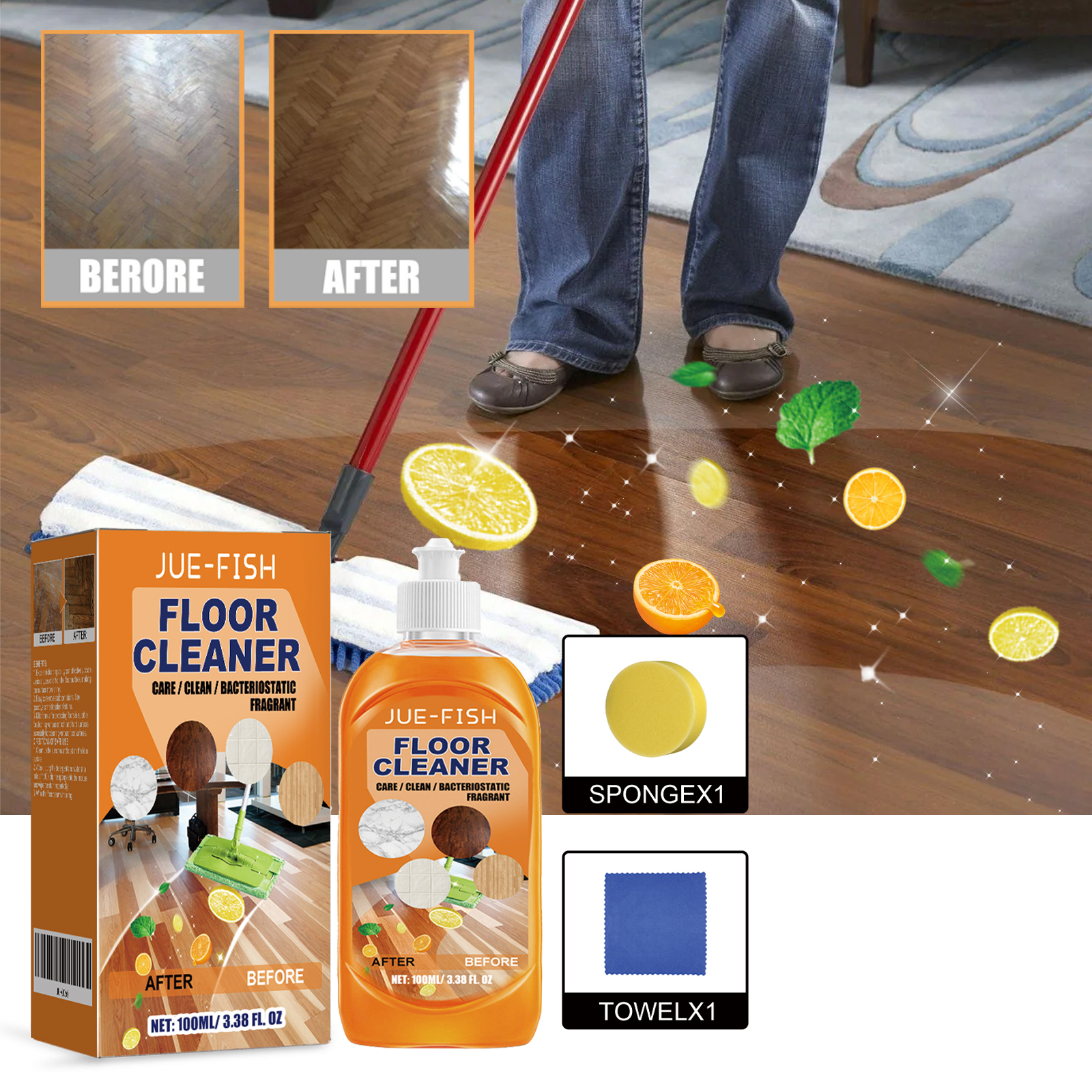 Jue Fish Floor Cleaner Set For – Ceramic Tile Floor recenzja i cena