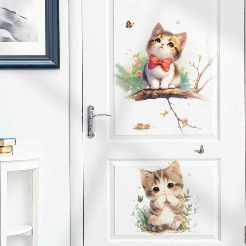 Kawaii Pastel Cat & Butterfly  – Pvc Panel Background recenzja i cena