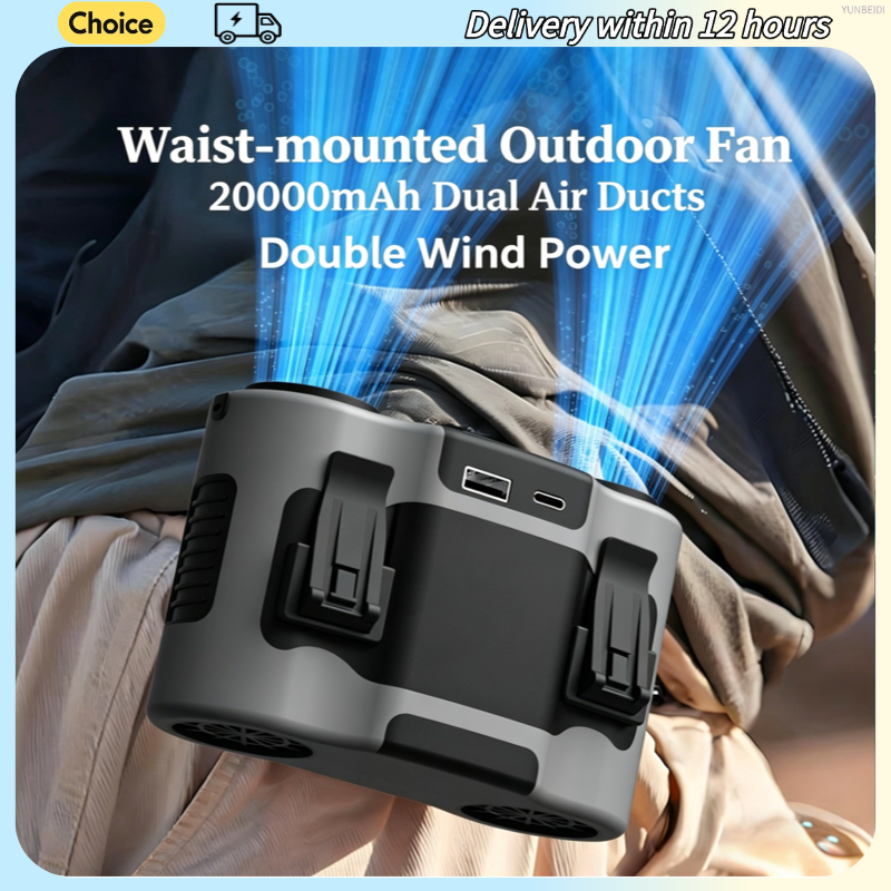 Portable Waist Clip Fan 5-spee – Timer Dual Outlet recenzja i cena