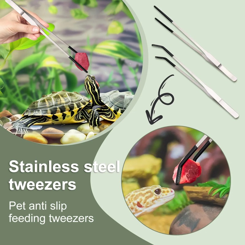 2Pcs Stainless Steel Tweezers  – Feeding Tong Stainless recenzja i cena