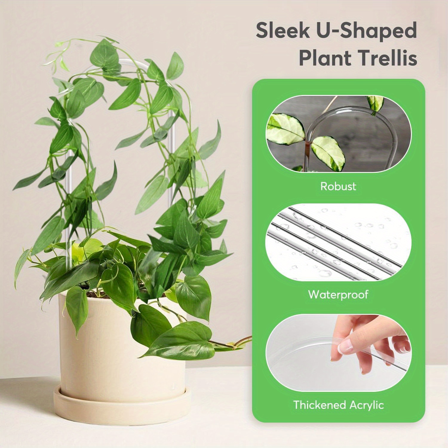 3pc u-shaped acrylic plant cli – Vine Climbing Plastic recenzja i cena
