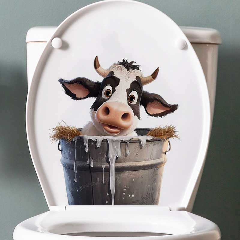 Cute Cow Wall Stickers Self-Ad – Pvc Panel Background recenzja i cena