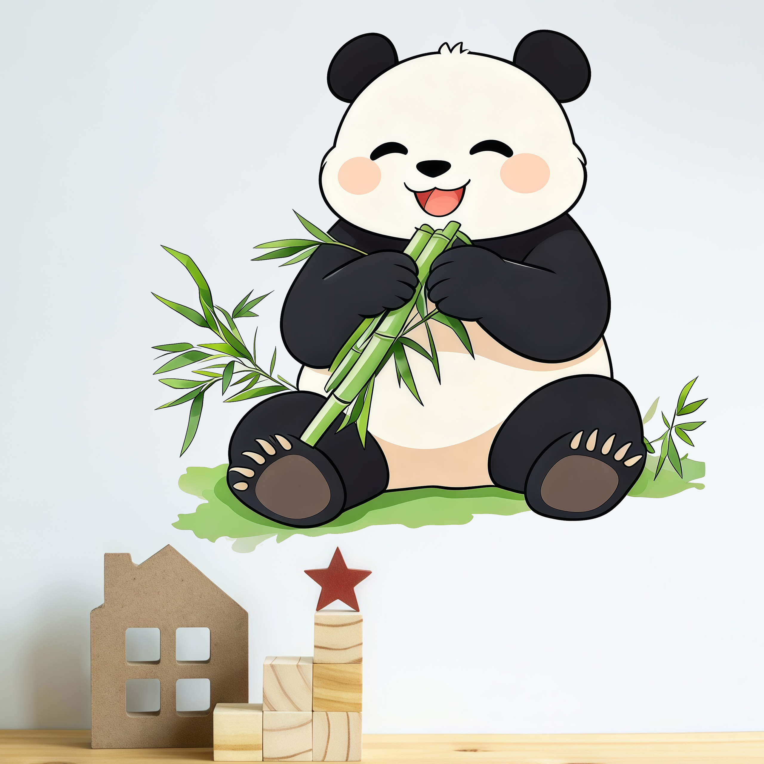 Bamboo And Panda Wall Decals S – Pvc Panel Background recenzja i cena