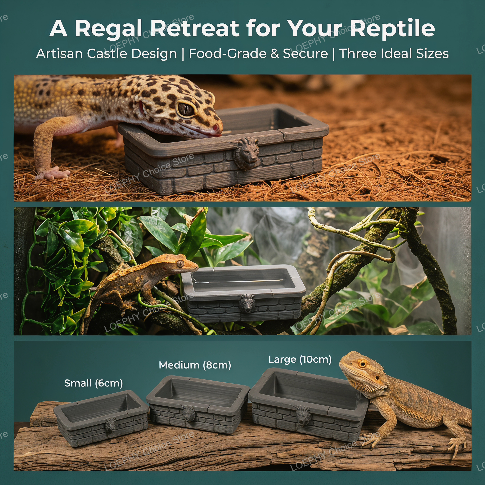 Reptile Water Bowl 3D Printed  – Water Dish Reptile recenzja i cena