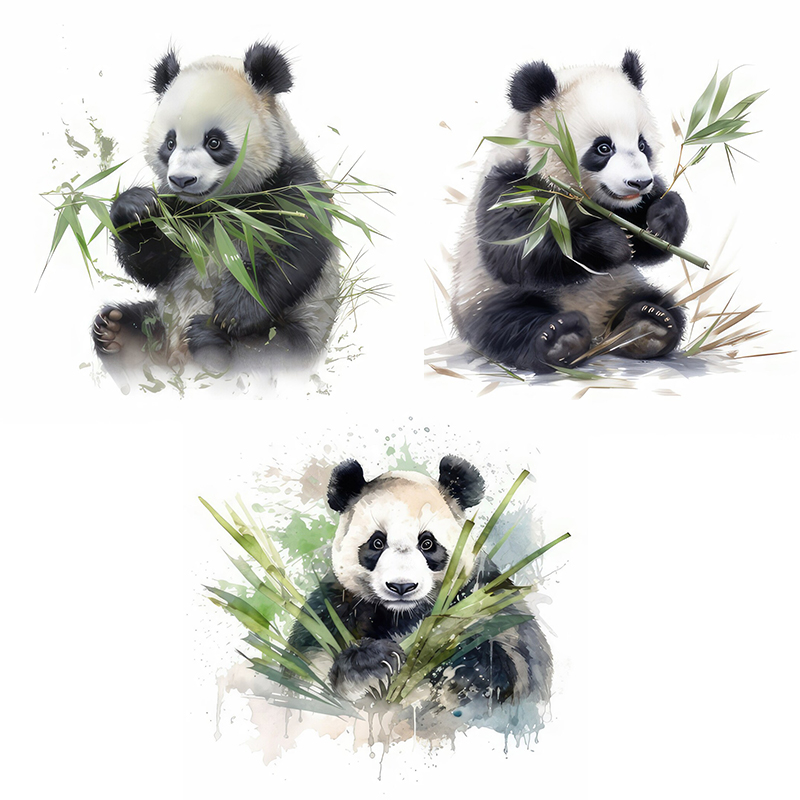 C76# Watercolor panda wall sti – Pvc Panel Background recenzja i cena