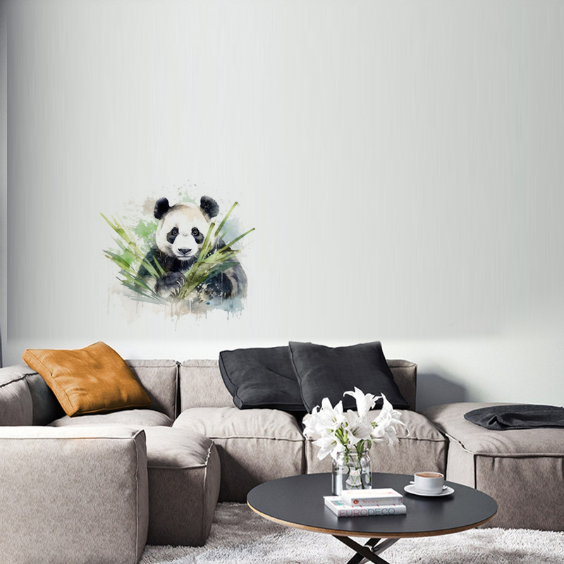 C76# Watercolor panda wall sti – Pvc Panel Background recenzja i cena