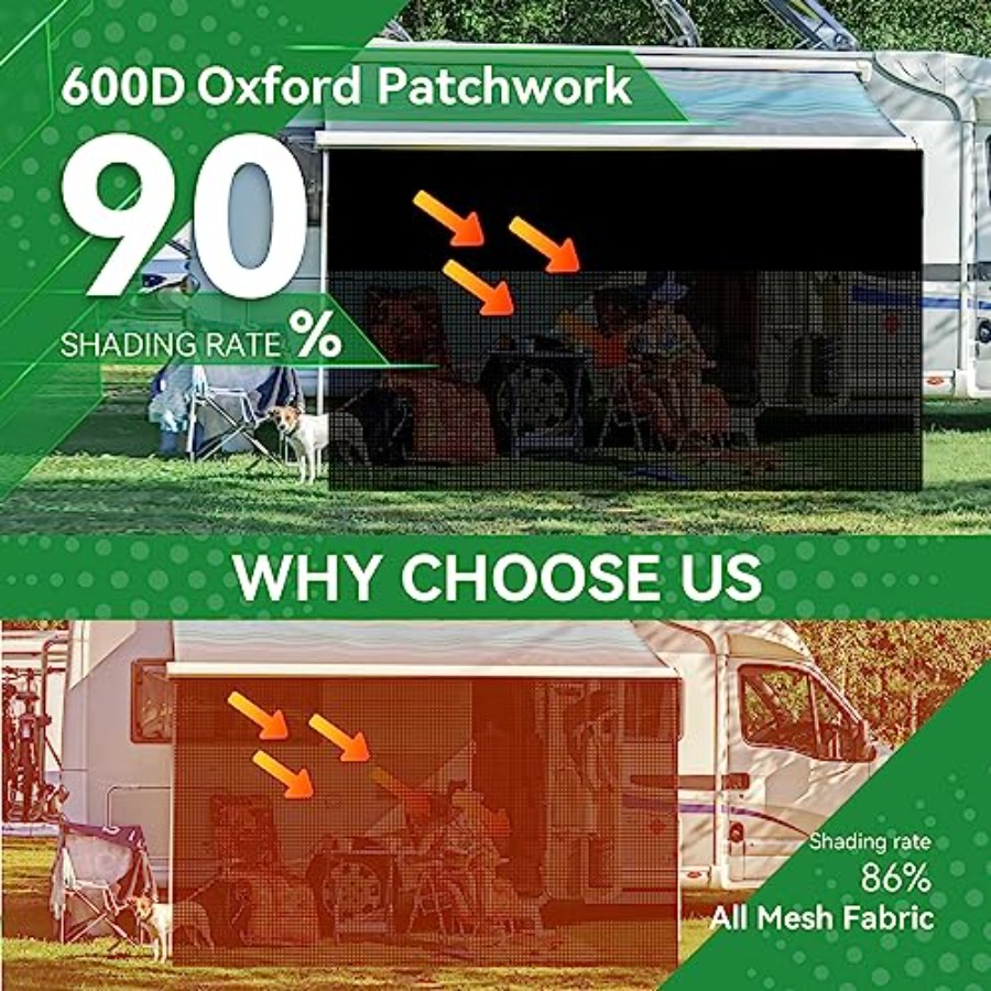 RV Awning Shade Screen 9' x 15 – Screen Top Mesh recenzja i cena