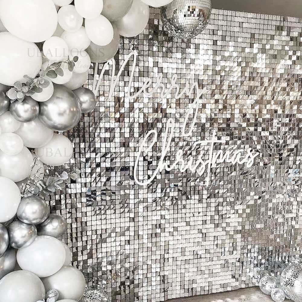 Silver Sequin Wall Backdrop Pa – Pvc Panel Background recenzja i cena