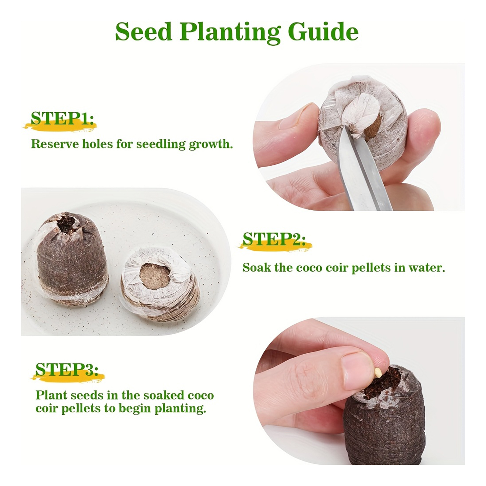 10/20/50pcs Plant Growth Bags  – Substrate Coconut Fiber recenzja i cena